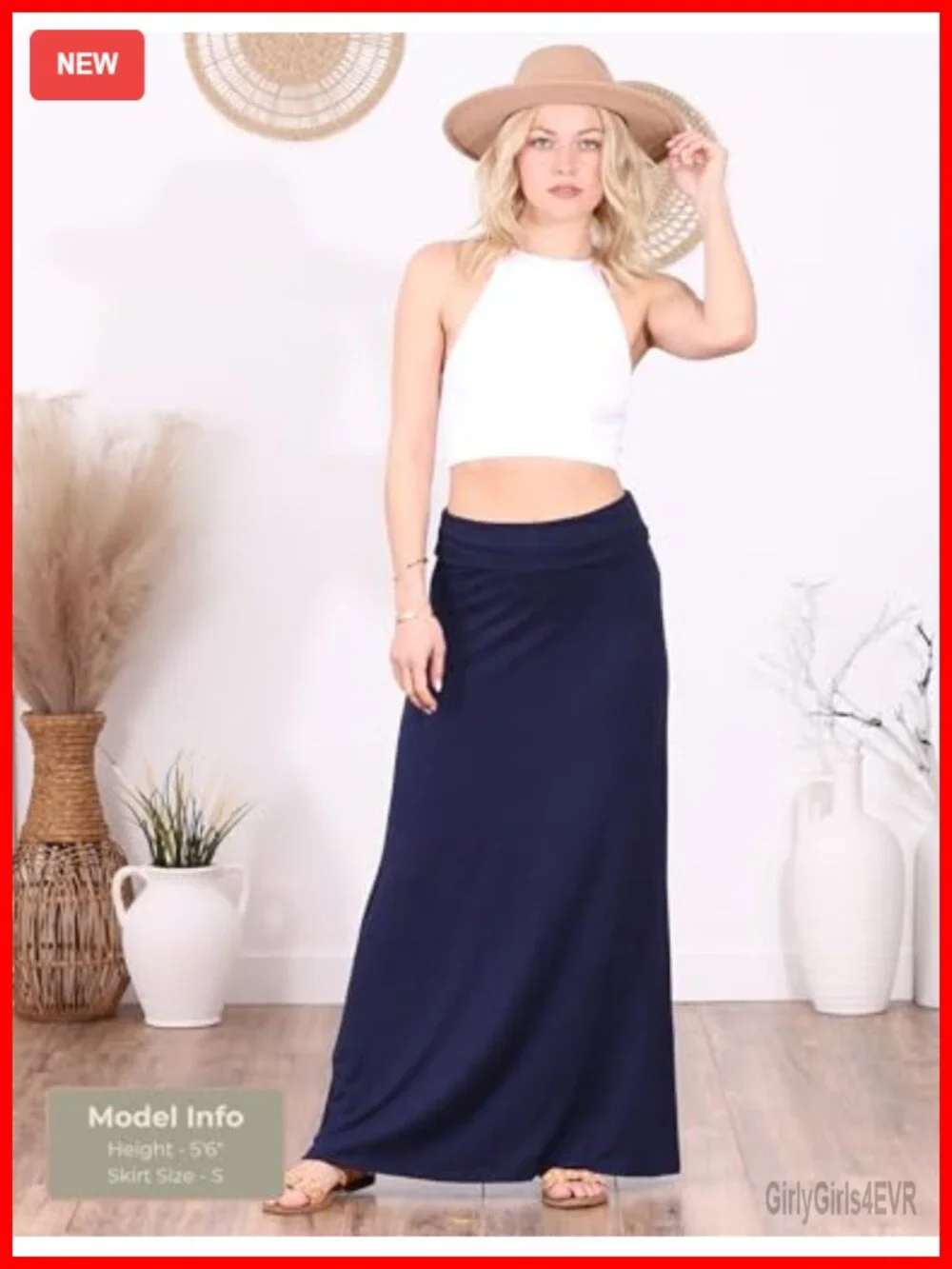 Popana Womens Long Flowy Maxi Skirt A-Line Rayon Spandex Stretch 3 Pack